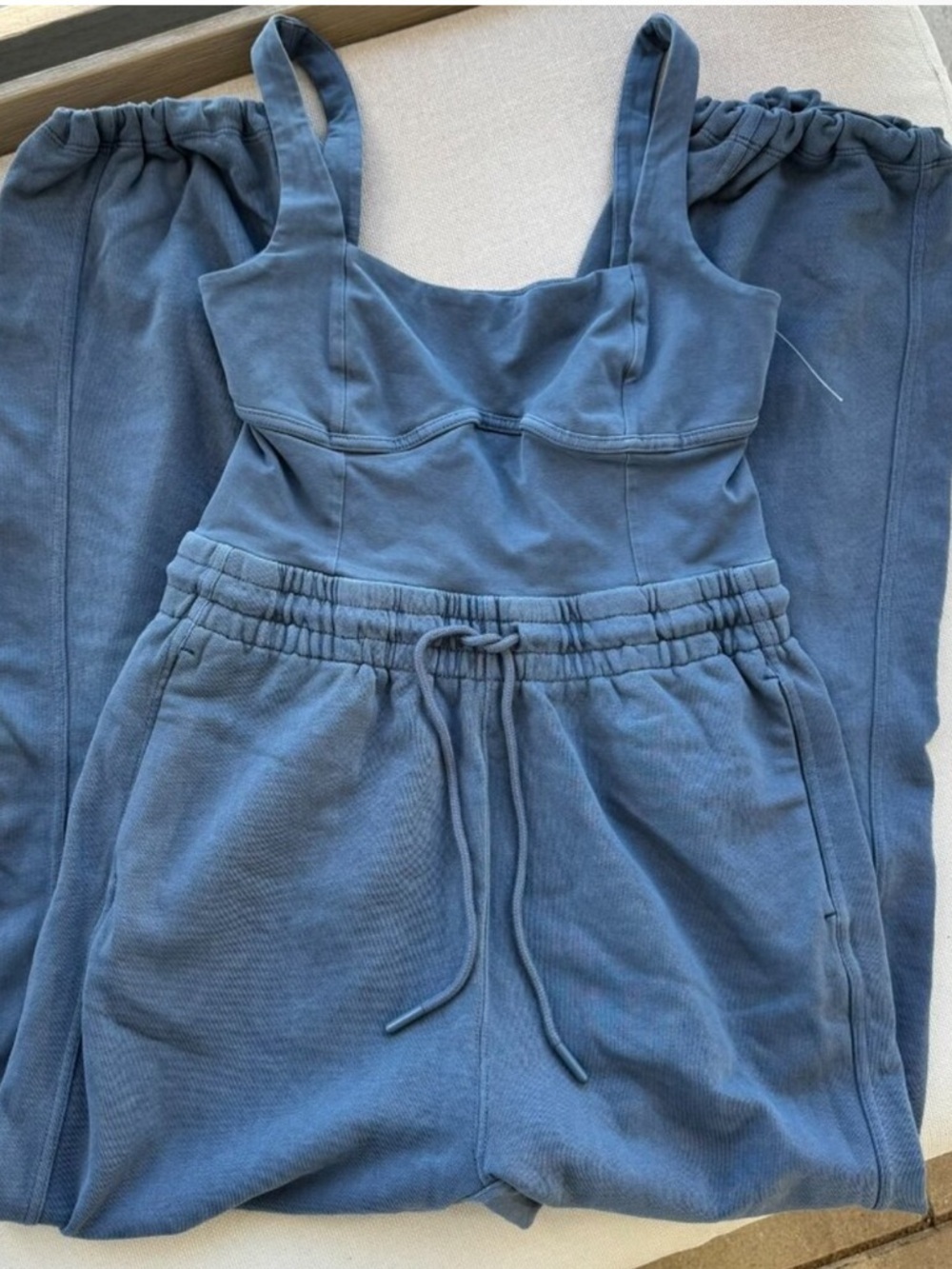 New Free People Movement Inbound Onesie Jogger Jumpsuit Blue XS